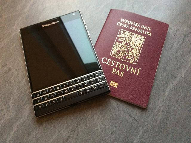 Blackberry phone and Czech Republic Passport