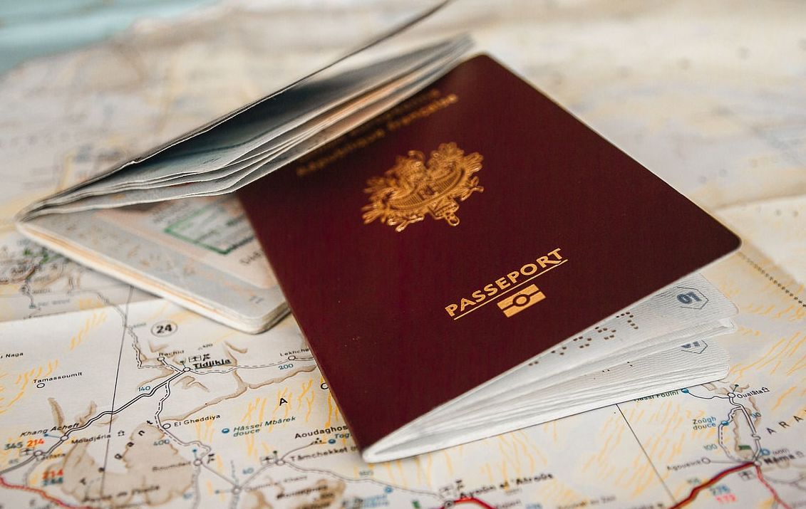 Passport placed on the Map